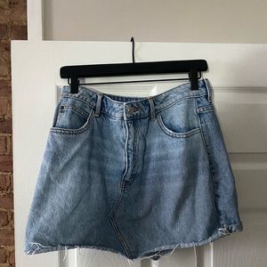 Womens Denim Top Shop Jean Skirt Size 10